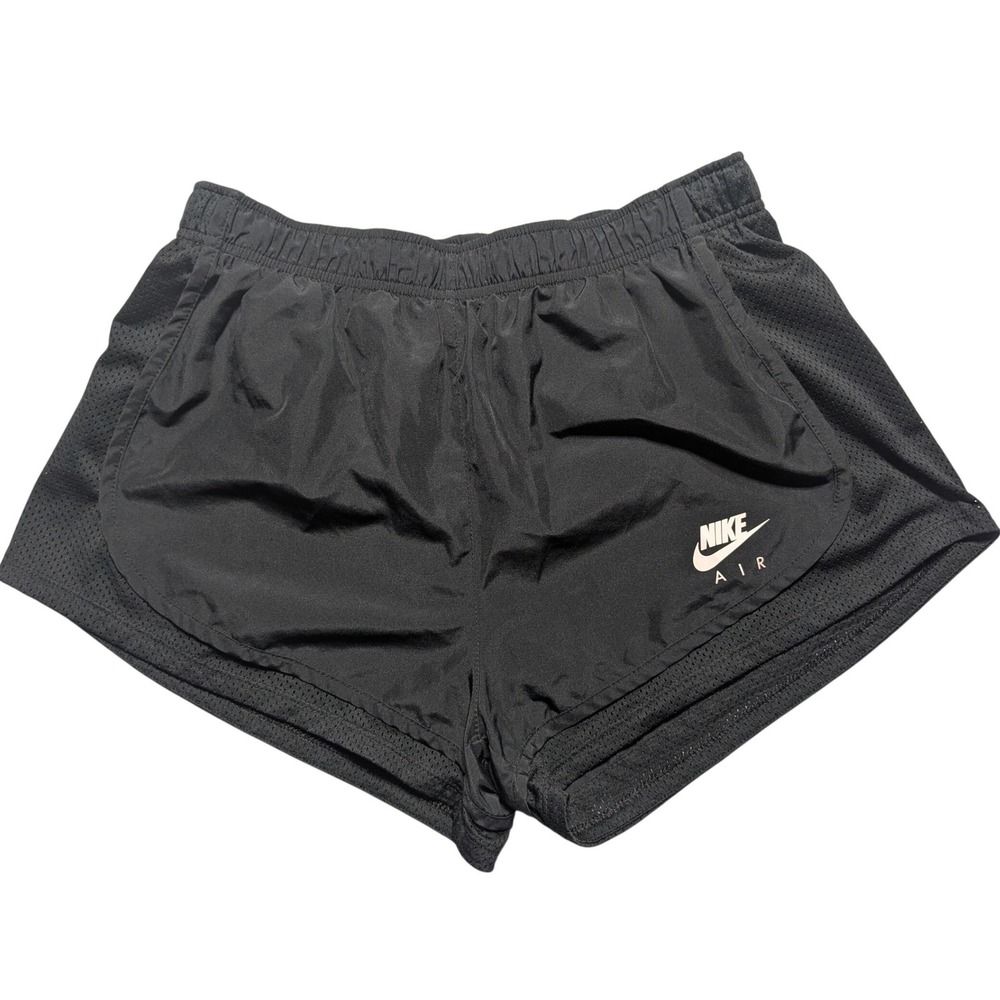 Nike Air Dri-FIT Womens Large Running Shorts Black Mesh Side Panels EUC